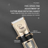 A close-up view of a five-speed fine adjustment cutter head rotating handy tool for pet grooming.