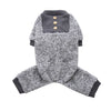 Gray faux fur winter overalls for a small dog