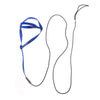 Blue bird training harness and leash set with a thin black cord
