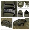 Tactical dog harness featuring a collar and MOLLE pouches shown in various close-up angles.