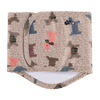 Reusable washable sanitary pants for male dogs featuring a patterned fabric.