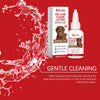 EelJoy Pet Ear Clean Lotion bottle in a white box with a brown dog illustration against a red background.