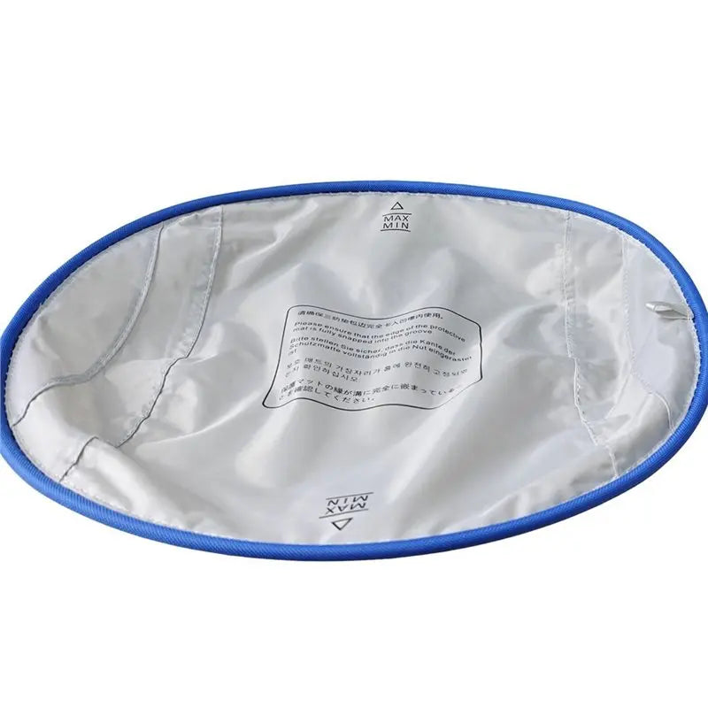 White waterproof replacement liner for a litter box with max and min indicators