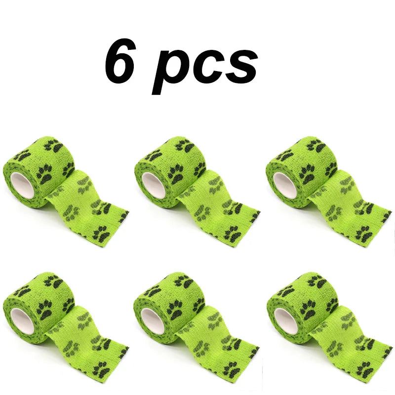 Six packs of bright lime green pet puppies anti-dirt leggings for walking dogs