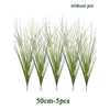 Five artificial reed grass bouquets measuring 50cm each used for tropical home decor