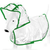 Veste imperméable blanche pour animaux de compagnie, avec bordure verte, pour chiens et chats