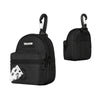 Schwarze Nylon-Taschenspender für Hundekot, mit Tragegurt und Reißverschlussfach