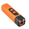 Répulsif ultrasonique et entraîneur portable pour chien, avec panneau de contrôle noir et buse de sortie.