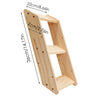 A wooden cat wall hammock featuring climbing steps and a moon bed.