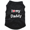 Black vest with white text that reads I love my Daddy