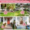 Rosa und weißes Porzellan-Ganskostüm-Set für multifunktionale Gartendekoration