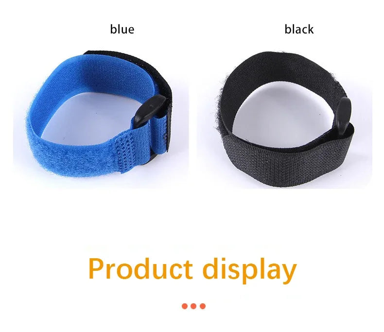 Collar suave para pollo mascota azul y negro.