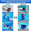 Comparison of an upgraded 4 section pool pole with a leaf skimmer net versus another version.