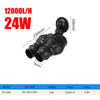Black submersible water circulation pump with 12000L/H flow rate and 24W power.