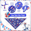 A set of patriotic dog and cat bandanas featuring the USA flag pattern.