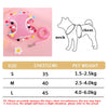 Pink butterfly pet harness set for dogs and cats with various sizes and weights