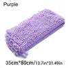A purple ultra-absorbent chenille pet bath towel for dogs and cats.