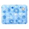 Light blue silicone pet cooling mat patterned with blue snowflakes
