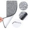 Reusable microfiber mop pads shown in various textures and angles, including a full pad and close-ups of the material.