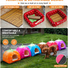 A set of versatile and detachable pet beds and mats, including a mat, a cozy bed, and an outdoor rabbit hideaway.