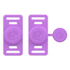 Purple silicone airtag holder designed to attach to pet collars.