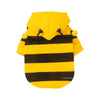 Yellow and black striped hoodie with a yellow hood for small dogs and cats