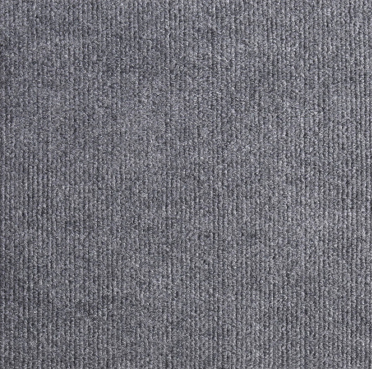 A close-up view of a gray self-adhesive cat scratching mat textured with vertical ridges.