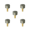 A set of four gray electric pet nail grinders for dogs and cats.