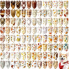 A pack of 100 donut print dog bandanas featuring various holiday and party designs.