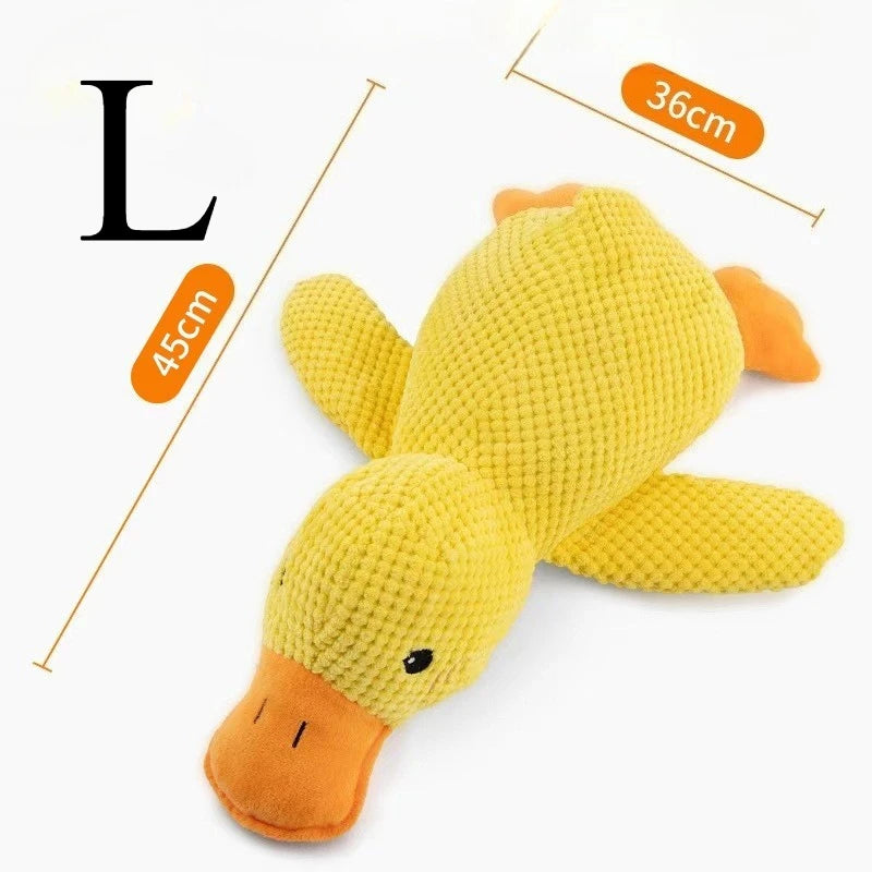 Plush Duck Dog Chew Toy for Small to Large Dogs
