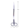 A stainless steel aquarium cleaning tool set featuring a long, slender tool and a pair of scissors.