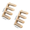 Natural wooden cat wall shelves with climbing perches showing various sizes and angles