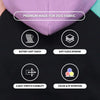 A close-up of a black dog fabric hoodie with icons highlighting buttery-soft touch, soft fleece interior, 4-way stretch flexi