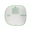 A replacement litter mat with directional arrows labeled LEFT and RIGHT on a light green surface.