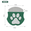 A green mini pet grooming comb with a paw-shaped holder and a bristled section.