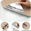 Self-adhesive cat scratch pad showing a white snowy landscape design and features for easy cutting, high adhesion, and durabi