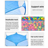A foldable transparent pet playpen showing breathable mesh and high-quality fabric for small animals.