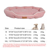 Pink orthopedic dog bed with removable cover shown from above