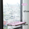 Pinkes Fenster-Hängematten-Katzenbett mit Stadtblick