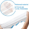 White thickened material for cat litter box liners with a drawstring closure