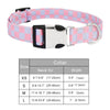 Pink and white checker pattern adjustable nylon dog collar with silver buckle for small to large dogs