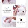 Guide en quatre étapes pour utiliser une solution naturelle de nettoyage pour l'oreille d'un chat.