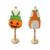 Disfraces de calabaza de Halloween ajustables para perros y gatos con cara de calabaza naranja y detalles verdes