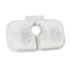 A white premium cat water filter set consisting of two interlocking plastic pieces.