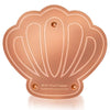 Disque de purification en cuivre rond avec bord festonné et points de support pour un bain d'oiseaux.