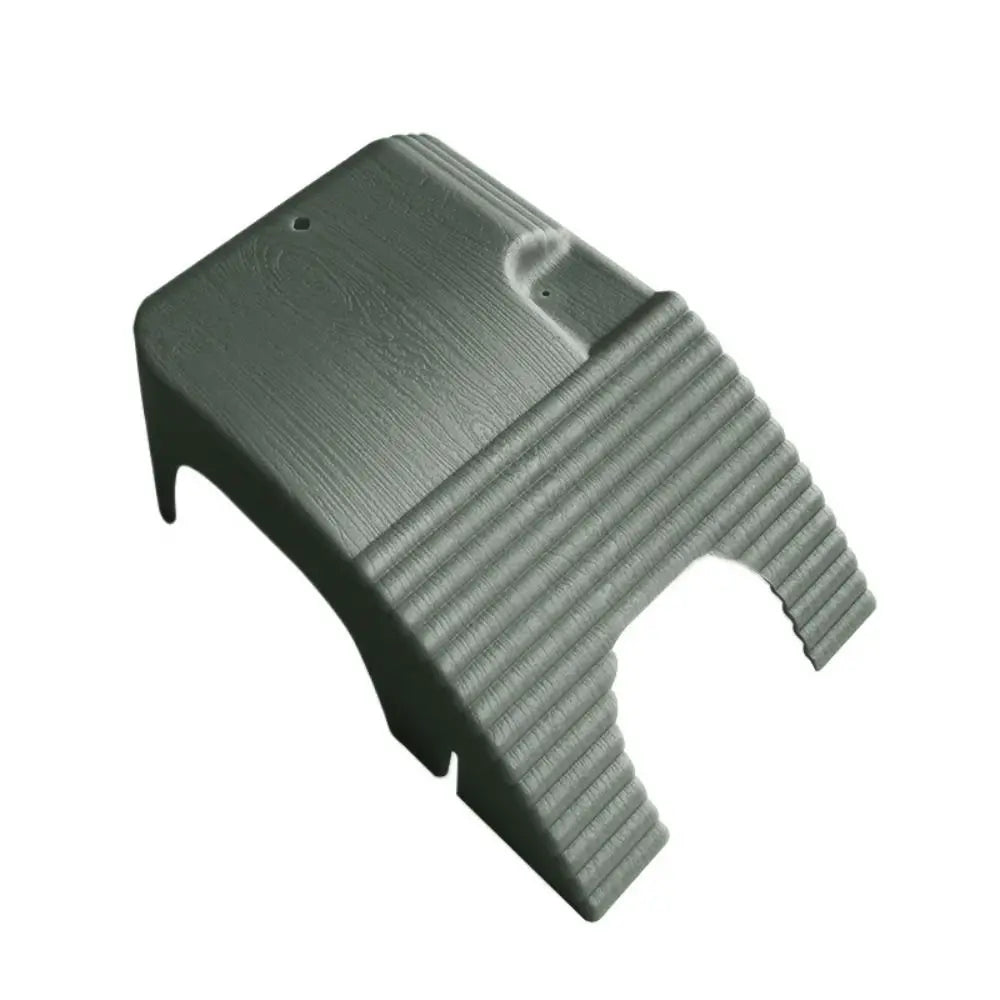 A gray adjustable reptile basking platform with suction cups for turtles and amphibians.