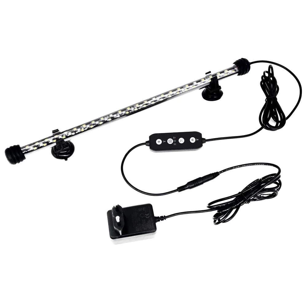 Tira de luz LED flexible con cable y conector para uso en acuarios sumergibles