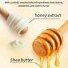 A close-up of pet dry cleaning gloves showing honey extract and shea butter ingredients.