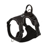 Black reflective no-pull dog harness with quick-release buckles