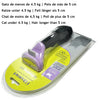 A yellow pet deshedding brush with a black handle and purple bristles for dogs and cats.